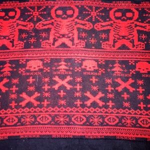Sourpuss Gingerdead zip cardigan hoodie Christmas sweater Medium